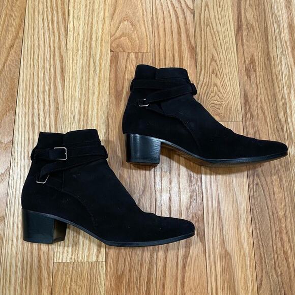 YSL Yves Saint Laurent Suede Booties - Picture 1 of 8